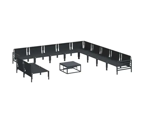 Dārza Dīvānu Komplekts 12 Pcs Antracīta Tērauds Vidaxl