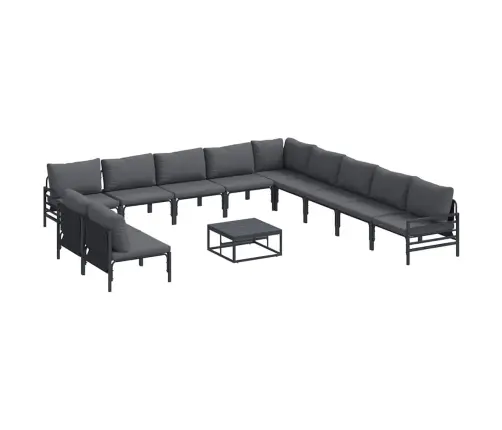 Dārza Dīvānu Komplekts 12 Pcs Antracīta Tērauds Vidaxl