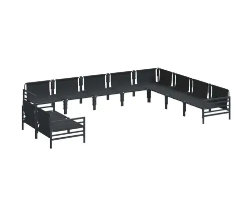 Dārza Dīvānu Komplekts 10 Pcs Antracīta Tērauds Vidaxl