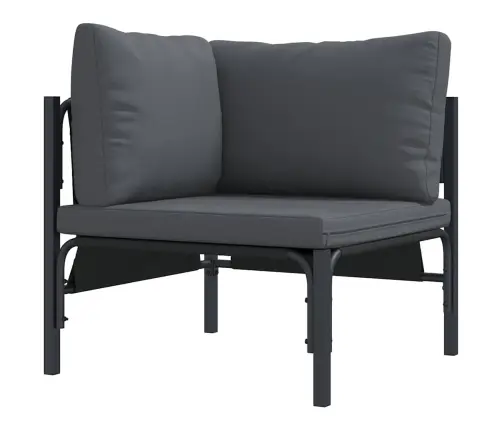 Sodo Sofų Rinkinys Su Pagalve Antracito Plienas Sodo Sofų Rinkinys Su Pagalve Antracito Plienas