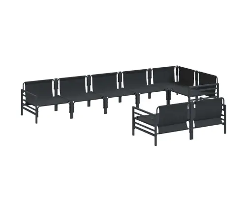 Dārza Dīvānu Komplekts 8 Pcs Antracīta Tērauds Vidaxl