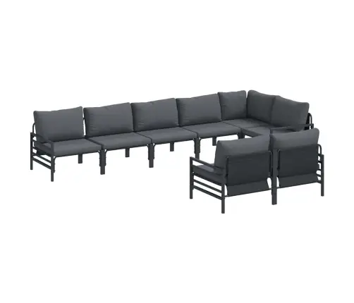 Dārza Dīvānu Komplekts 8 Pcs Antracīta Tērauds Vidaxl
