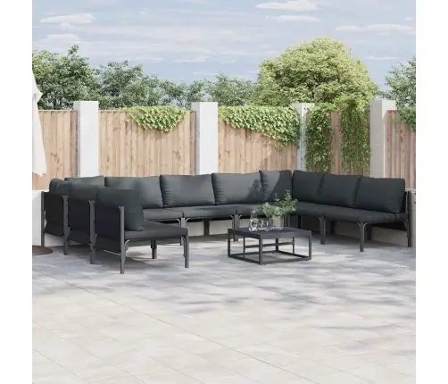 Aia Diivanikomplekt Padjaga 10 Pcs Must Teras