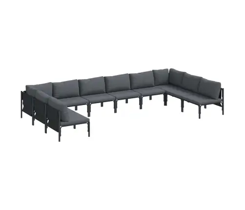 Aia Diivanikomplekt Padjaga 10 Pcs Must Teras