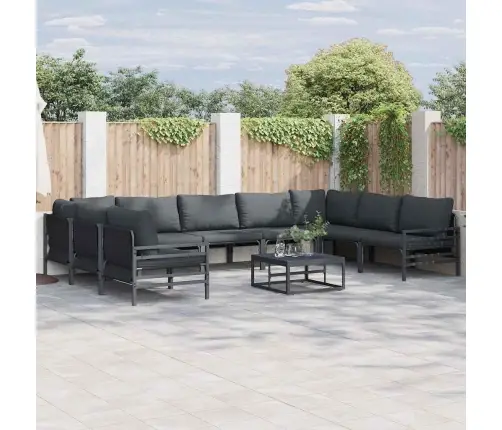 Aia Diivanikomplekt Padjaga 10 Pcs Must Teras