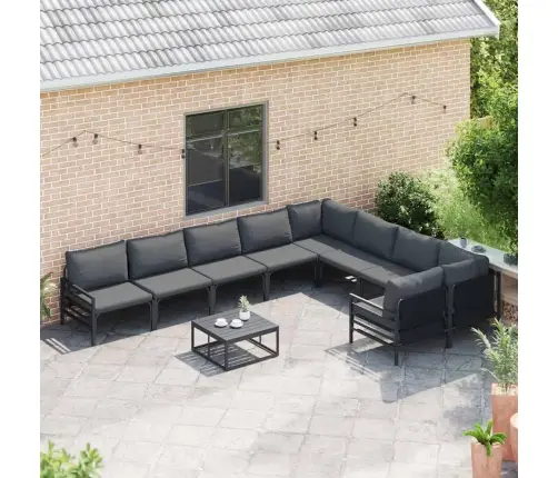 Aia Diivanikomplekt Padjaga 10 Pcs Must Teras