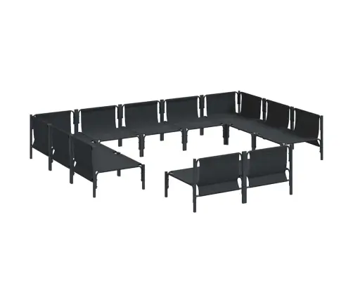 Dārza Dīvānu Komplekts Antracīta Tērauds Vidaxl