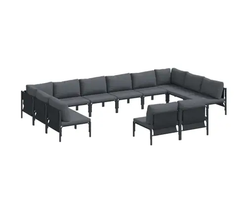 Dārza Dīvānu Komplekts 12 Pcs Antracīta Tērauds Vidaxl