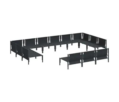 Dārza Dīvānu Komplekts 13 Pcs Antracīta Tērauds Vidaxl