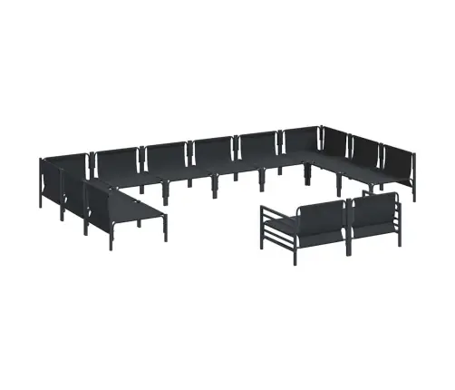 Dārza Dīvānu Komplekts 12 Pcs Antracīta Tērauds Vidaxl