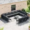 Sodo Sofų Rinkinys 13 Pcs Antracitas Plienas