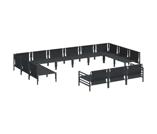 Sodo Sofų Rinkinys 13 Pcs Antracitas Plienas