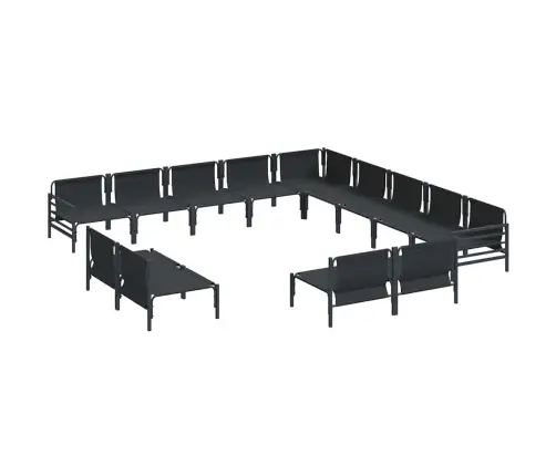 Dārza Dīvānu Komplekts 13 Pcs Antracīta Tērauds Vidaxl