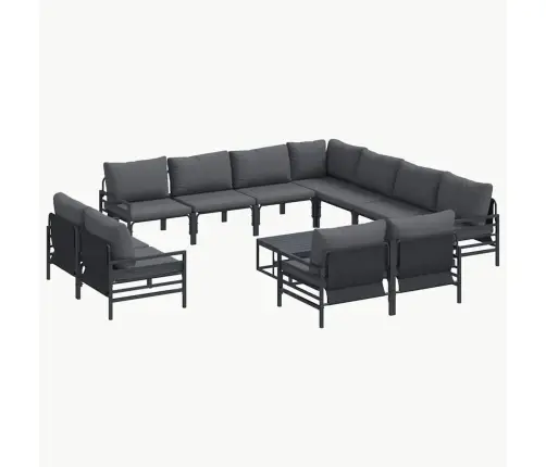 Aia Diivanikomplekt Padjaga 12 Pcs Must Teras