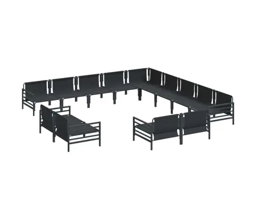 Dārza Dīvānu Komplekts 13 Pcs Antracīta Tērauds Vidaxl
