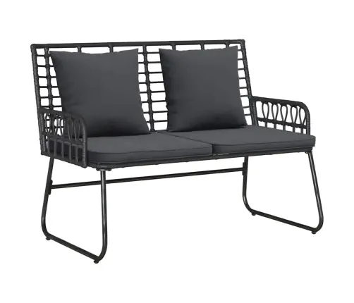 Dārza Mēbeļu Komplekts Ar Spilvenu 4 Pcs Melns, Antracīts