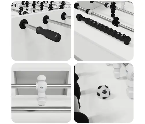 Futbola Galds 2 Pcs Balts 146,5 X 74 X 85 Cm Inženierijas Koks Vidaxl
