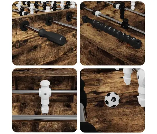 Futbola Galds 2 Pcs Dūmaka Ozols 146,5 X 74 X 85 Cm Vidaxl