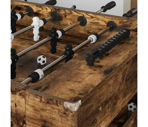 Futbola Galds 2 Pcs Dūmaka Ozols 146,5 X 74 X 85 Cm Vidaxl