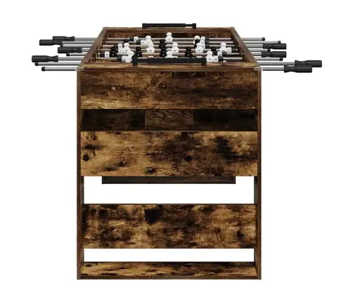 Futbola Galds 2 Pcs Dūmaka Ozols 146,5 X 74 X 85 Cm Vidaxl