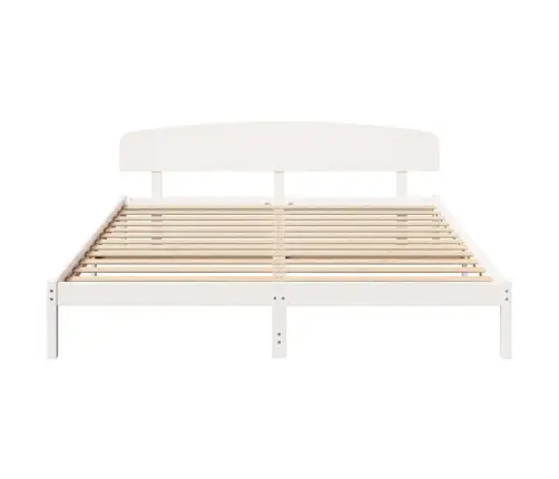 Lovos Rėmas Balta 200 X 200 Cm Kietos Pušies Mediena