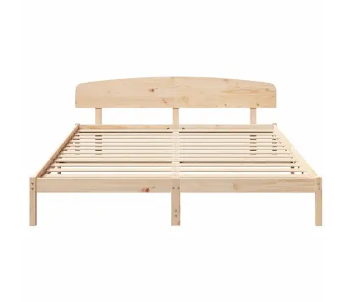 Gultas Rāmis Ar Galvas Klāju 180X200 Cm Masīvkoks Priede Vidaxl