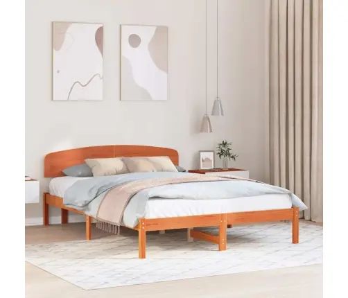 Lovos Rėmas Vaško Ruda 150 X 200 Cm Kietos Pušies Mediena