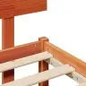 Gultas Rāmis Ar Galvgalu Vaskota Brūna 140X190 Cm Masīvkoka Priede Vidaxl