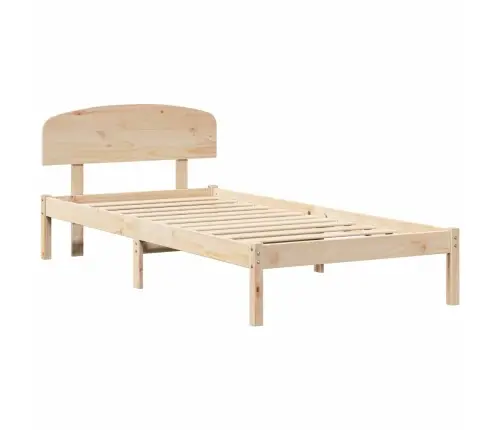 Gultas Rāmis Ar Galvgalvi 90X200 Cm Masīvkoka Priede Vidaxl