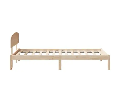 Gultas Rāmis Ar Galvgalvi 90X200 Cm Masīvkoka Priede Vidaxl