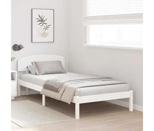 Lovos Rėmas Balta 80 X 200 Cm Kietos Pušies Mediena