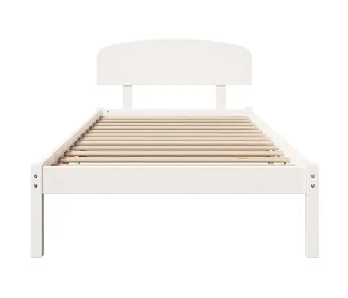 Lovos Rėmas Balta 80 X 200 Cm Kietos Pušies Mediena