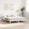 Lovos Rėmas Balta 180 X 200 Cm Kietos Pušies Mediena