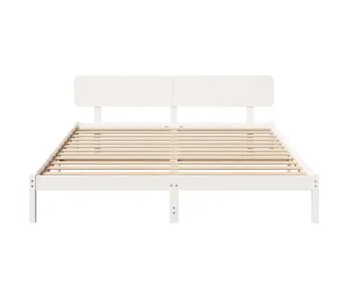 Lovos Rėmas Balta 180 X 200 Cm Kietos Pušies Mediena