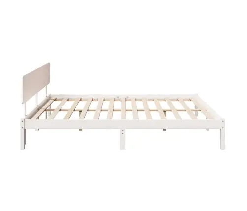 Lovos Rėmas Balta 180 X 200 Cm Kietos Pušies Mediena