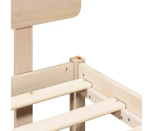 Gultas Rāmis Ar Galvgalu 150X200 Cm No Cietās Priedes Vidaxl