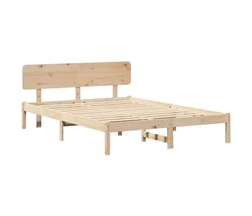 Gultas Rāmis Ar Galvas Balstu 140 X 200 Cm No Ciedra Masīvkoka Vidaxl