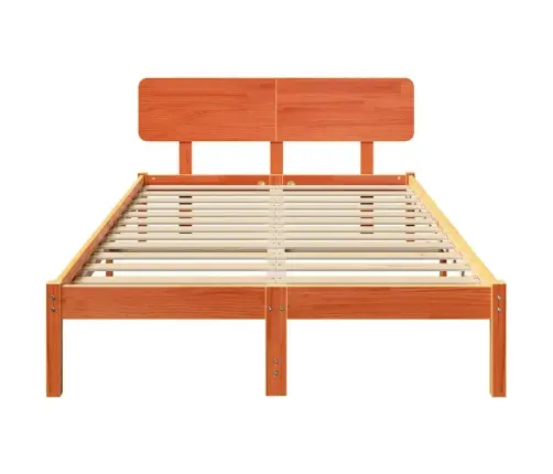 Voodi Raam Peaga Vahapruun 135 X 190 Cm Tahke Mänd