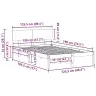 Gultas Rāmis Ar Galvas Balstu Vasks Brūnā Krāsā, 120X190 Cm, No Masīvkoka Vidaxl