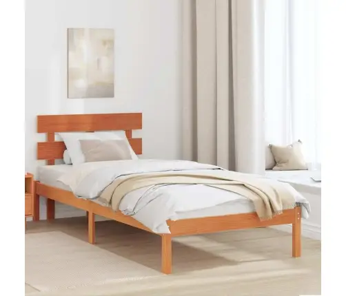 Lovos Rėmas Ruda 80 X 200 Cm Pušies Medienos Masyvas