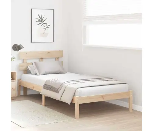 Lovos Rėmas Ruda 90 X 190 Cm Pušies Medienos Masyvas