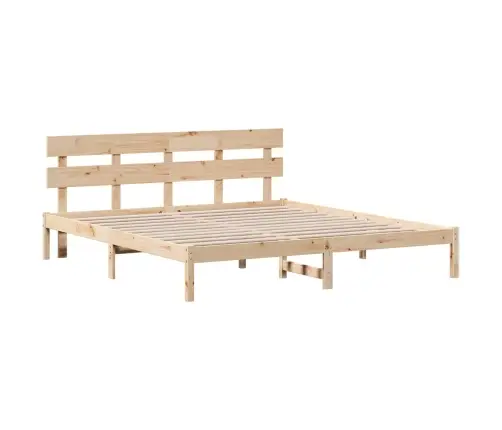 Lovos Rėmas Ruda 200 X 200 Cm Pušies Medienos Masyvas