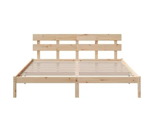 Lovos Rėmas Ruda 200 X 200 Cm Pušies Medienos Masyvas