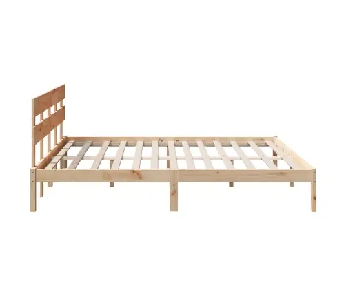 Lovos Rėmas Ruda 200 X 200 Cm Pušies Medienos Masyvas