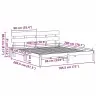 Gultas Rāmis Ar Galvas Atzveltni, 180X200 Cm, Masīvkoks Priede Vidaxl