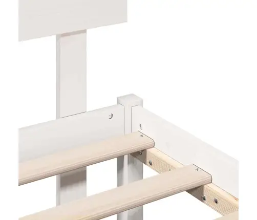 Gultņu Rāmis Ar Galvgalu Balts 180X200 Cm Ciedra Koks Vidaxl