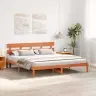 Voodi Raam Peaga Pruun 180 X 200 Cm Männipuit Voodi Raam Peaga Pruun 180 X 200 Cm Männipuit