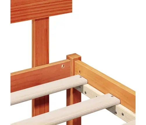 Voodi Raam Pruun 200 X 200 Cm Männipuit