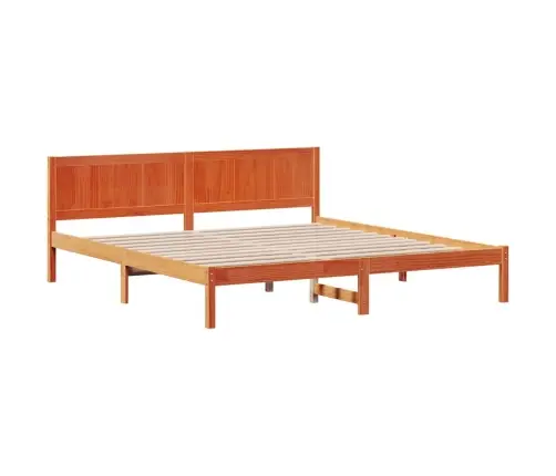 Voodi Raam Pruun 200 X 200 Cm Männipuit