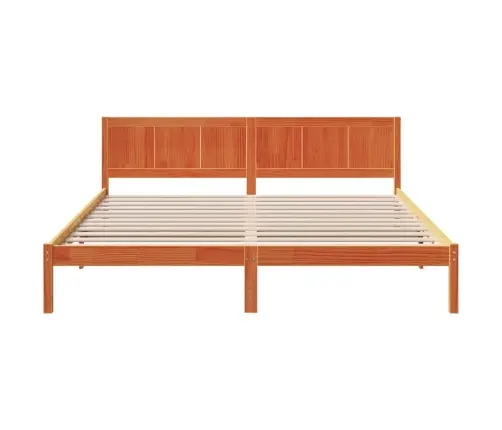 Voodi Raam Pruun 200 X 200 Cm Männipuit